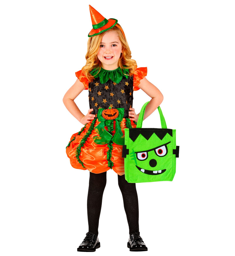 Halloween Betteltasche "Frankensteins Monster" | Grün - Süßes oder Saures