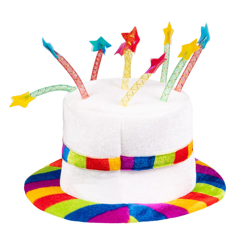 Hut "Rainbow cake - Happy Birthday" für Erwachsene | Mehrfarbig