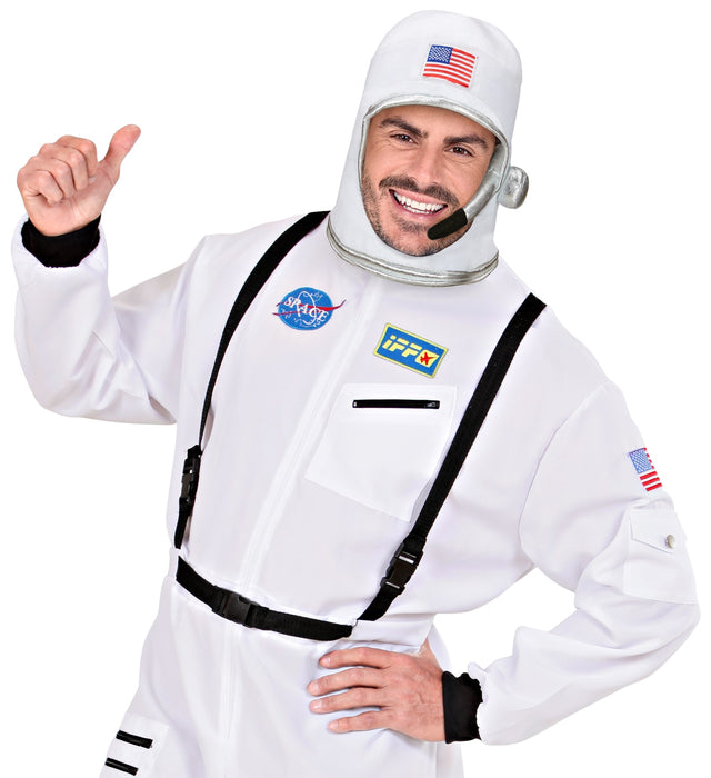 Helm zum Astronauten Kostüm | Weiß - Astronautenhelm Weltall