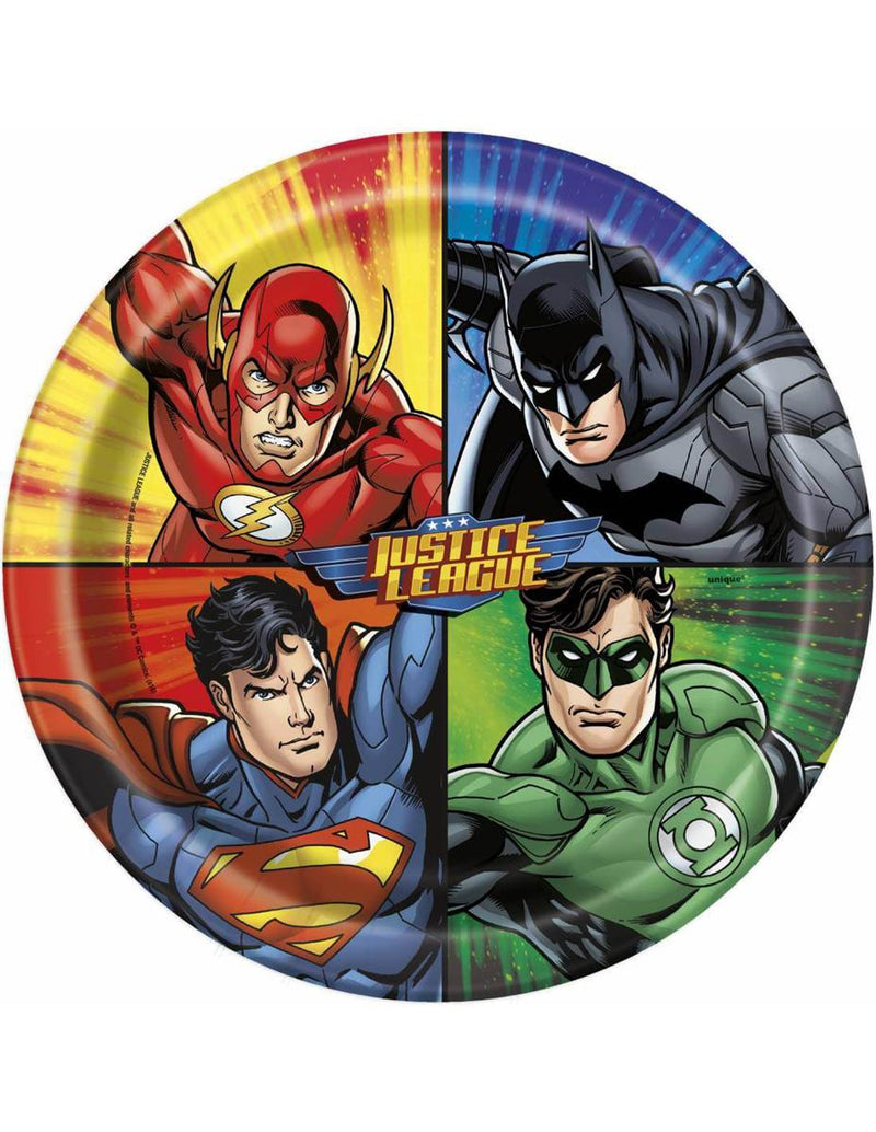 Pappteller "Justice League" | Ø23cm/8Stk.