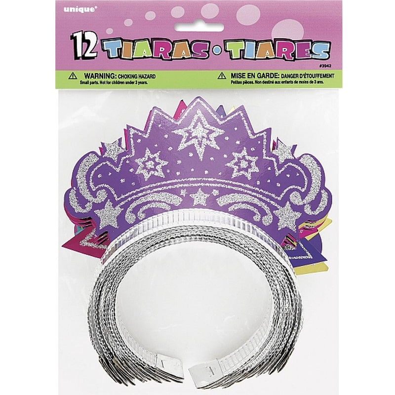 Tiara Diadem Glitzer sortiert 12Stk.