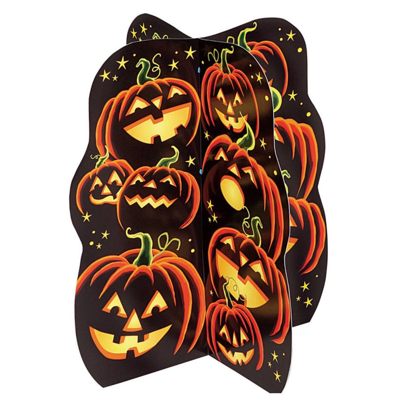 Tischaufsteller Pumpkin Grin Halloween Deko