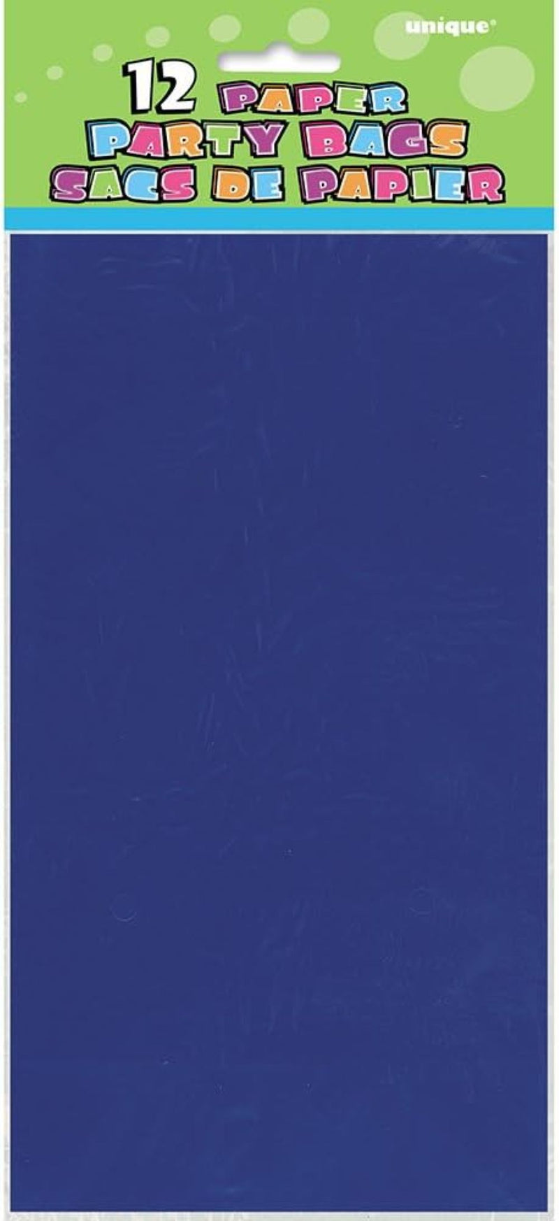 Tüte Papier Uni 25x12x9cm, 12Stk. Royalblau
