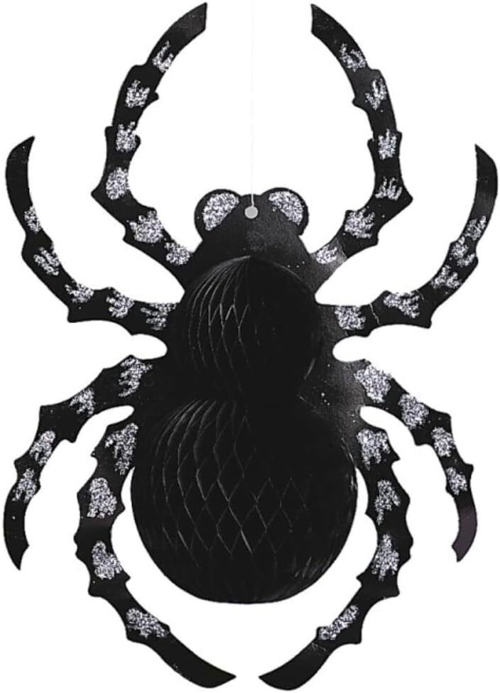 Hängedeko Karton Spinnen Glitter ca. 35cm