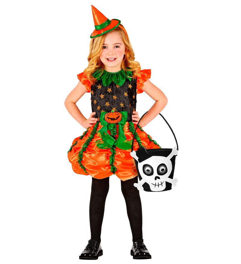 Halloween Korb "Verrückter Totenkopf" | Betteltasche - Süßes oder Saures