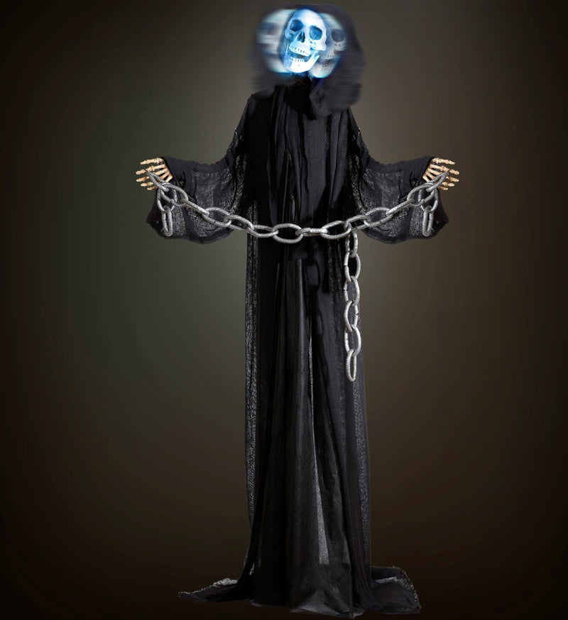 Hänge-Figur Sensenmann 160 cm mit Licht, Sound & Bewegung | Ein Gruselige Halloween-Deko
