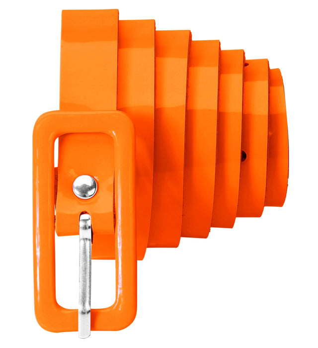 Neon Lack Gürtel für Damen 111,0 x 1,5 cm | Orange
