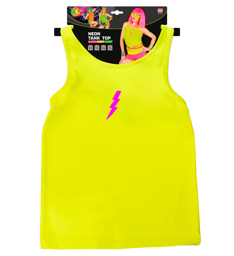 Tank Top | Neon Gelb - 80er Jahre Disco Kostüm