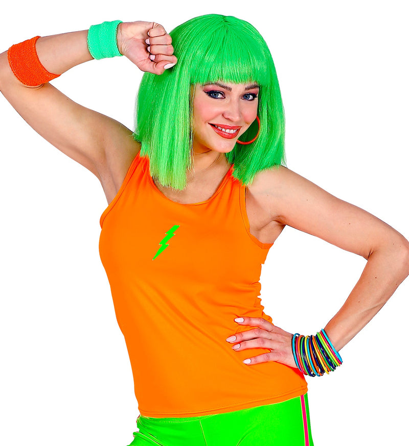 Tank Top | Neon Orange - 80er Jahre Disco Kostüm