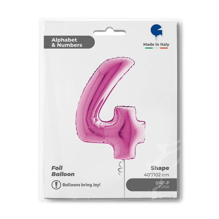 Riesenzahl Folienballon 40"/102cm | Pink #4