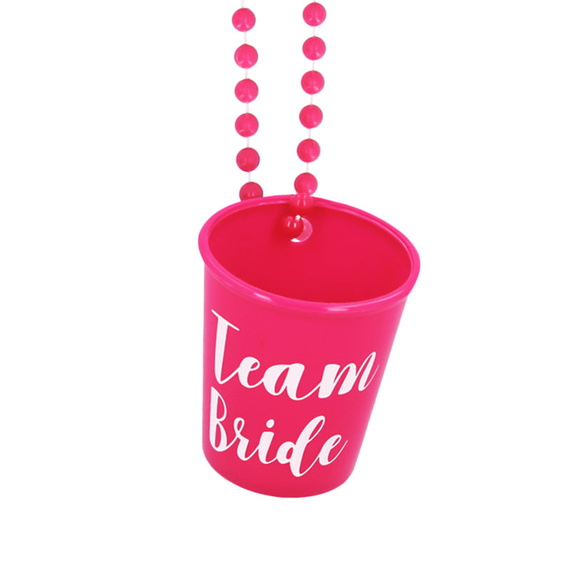 Halskette  mit Schnapsglas "Team Bride"