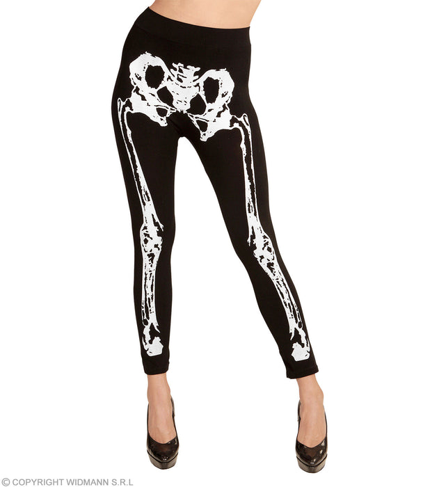 Skelett Leggings für Damen | Schwarz Weiß