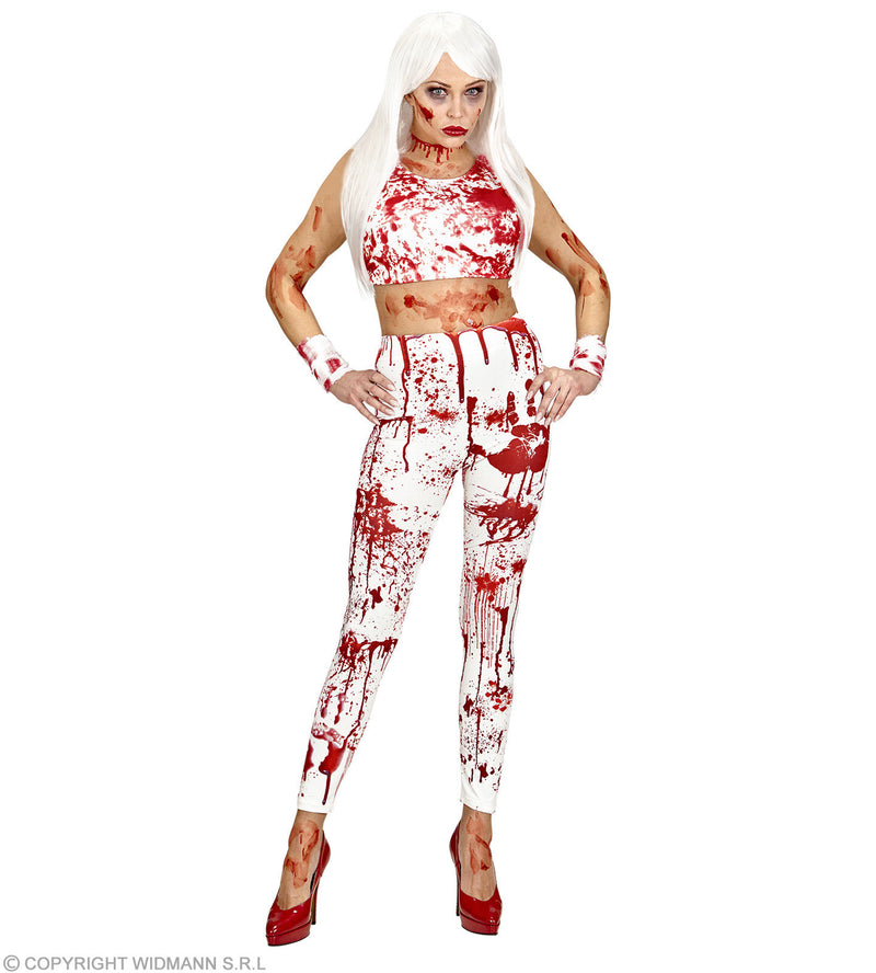 Blutige Leggings für Damen | Zubehör Horror Kostüm