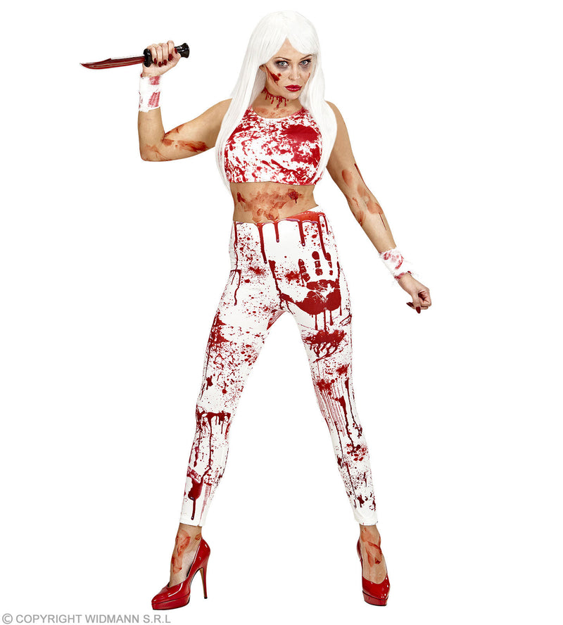 Blutige Leggings für Damen | Zubehör Horror Kostüm
