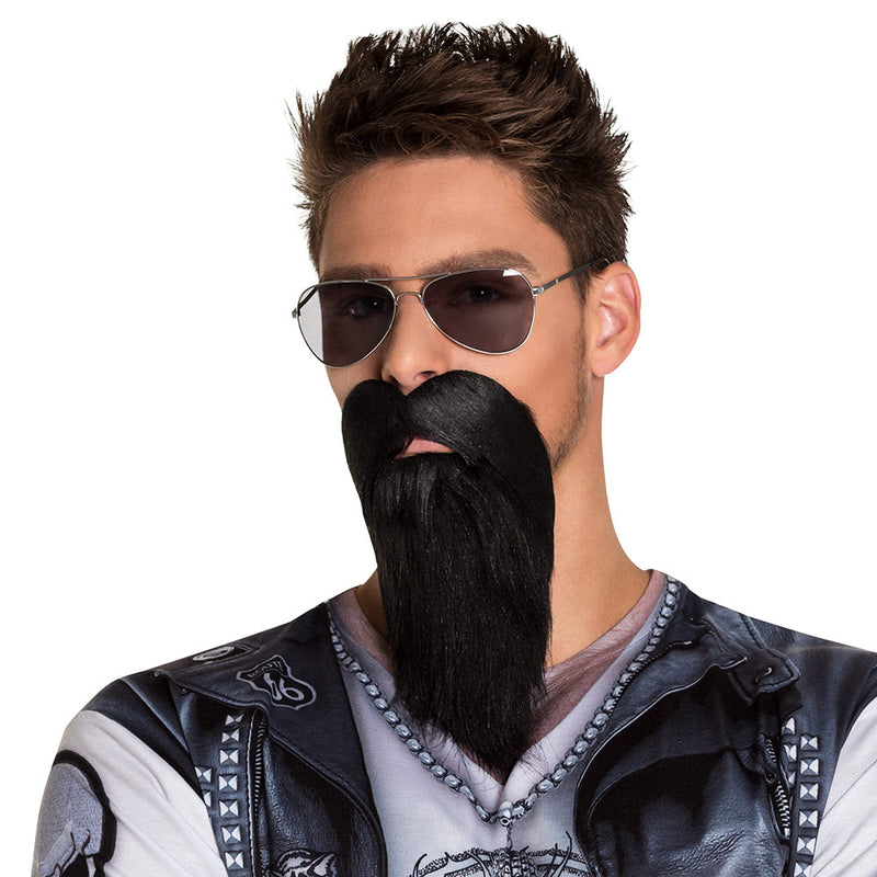 Bart "Biker" zum Kostüm | Schwarz