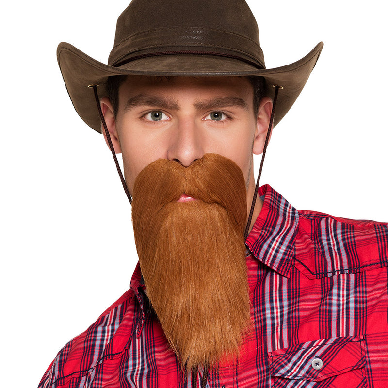 Bart "Cowboy" zum Kostüm | Braun