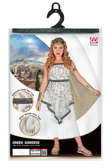 "Griechische Göttin" Kostüm für Mädchen 3-tlg. | Weiß