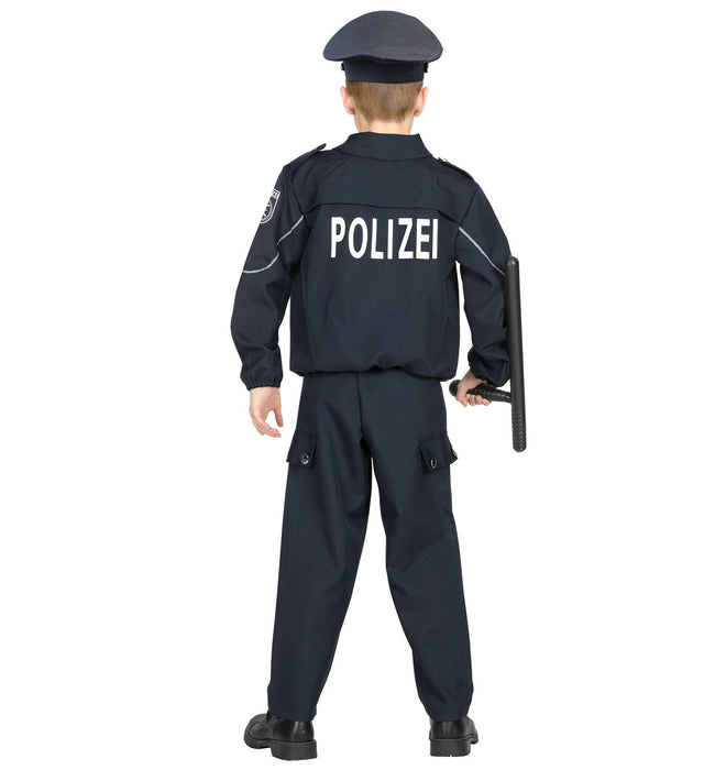 "Polizei" Polizisten Kostüm für Jungen | Dunkelblau