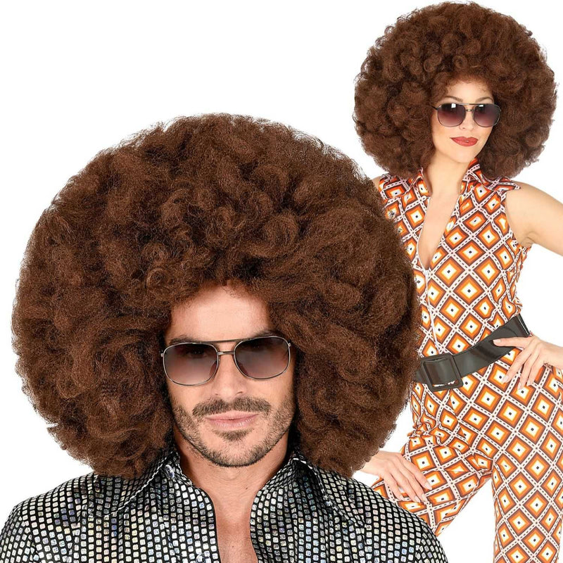 Riesen Afro Perücke für Erwachsene | Braun