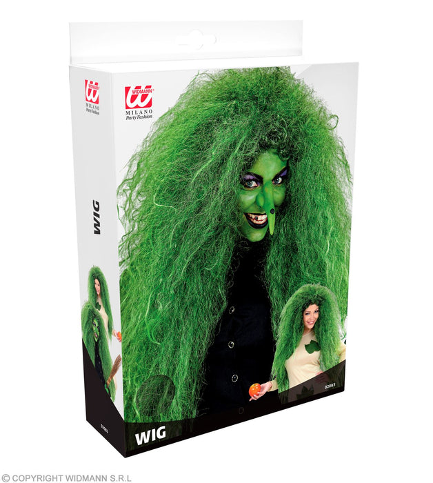 Perücke "Hexe" in Box | Grün