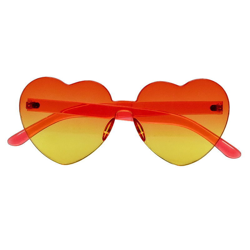 Partybrille "Festival Hearts" Herzbrille | Orange
