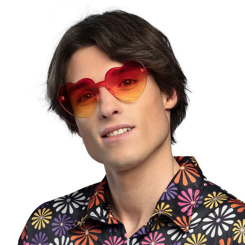 Partybrille "Festival Hearts" Herzbrille | Orange