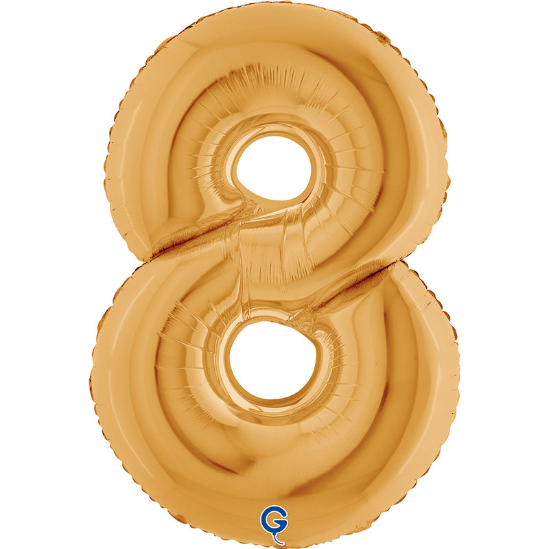 Riesenzahl Folienballon 40"/102cm | Gold #8