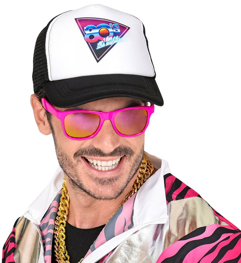 80er Jahre Brille - Neon Pink | Revo Gläser