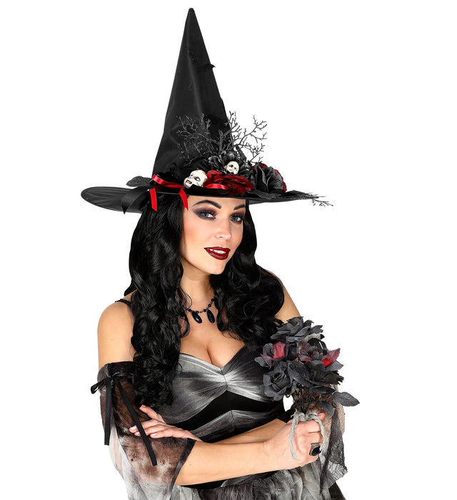 Halloween Brautstrauß "Rosen" | Schwarz Rot