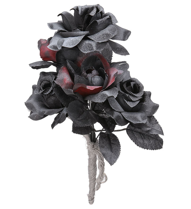 Halloween Brautstrauß "Rosen" | Schwarz Rot
