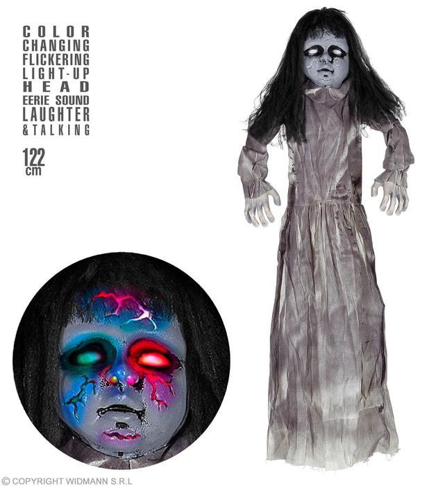 "Killerpuppe" Licht & Sound 122 cm | Halloween Dekoration