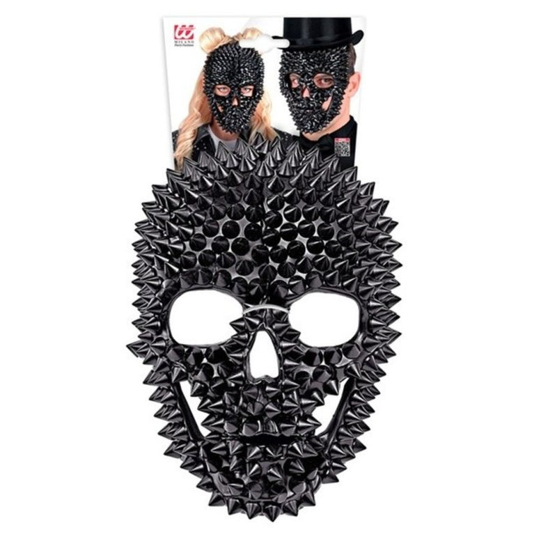 Maske Horror "Totenkopf mit Nieten" | Schwarz