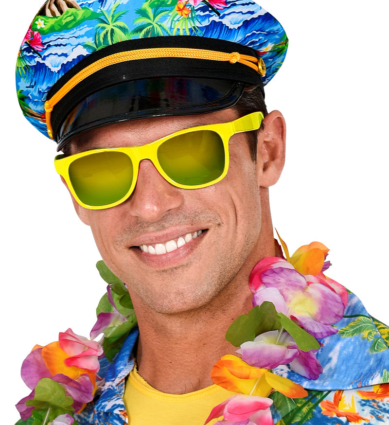 80er Jahre Brille - Neon Gelb | Revo Gläser