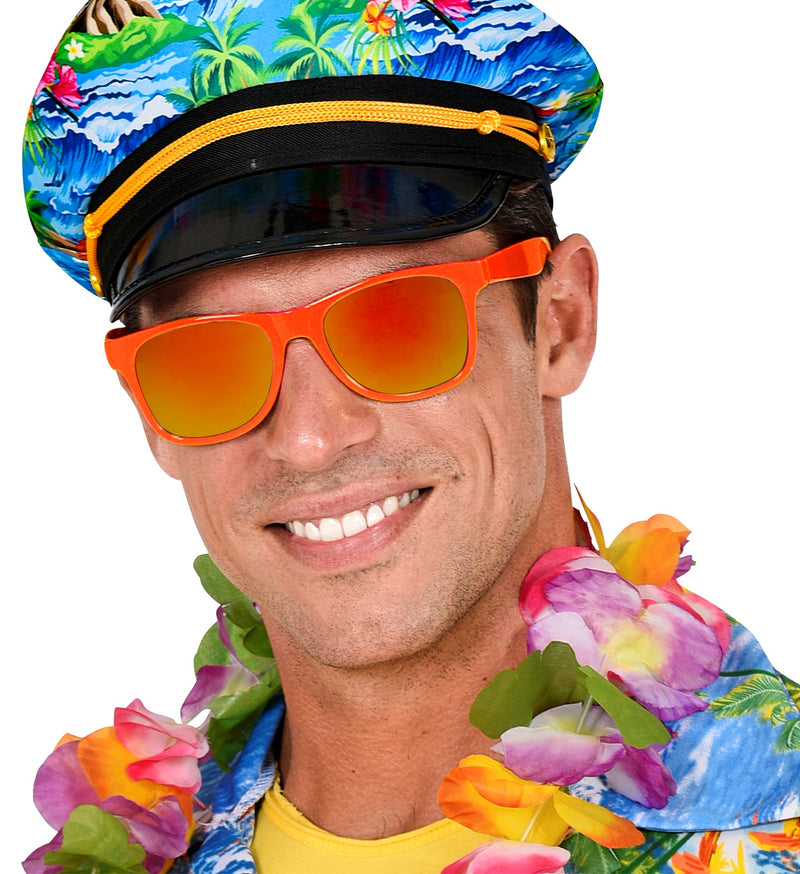 80er Jahre Brille - Neon Orange | Revo Gläser