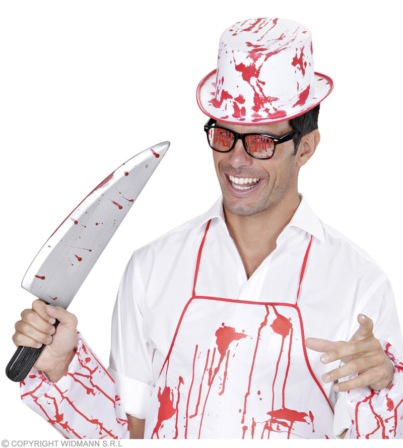 Brille mit Blut befleckt | Schwarz Rot