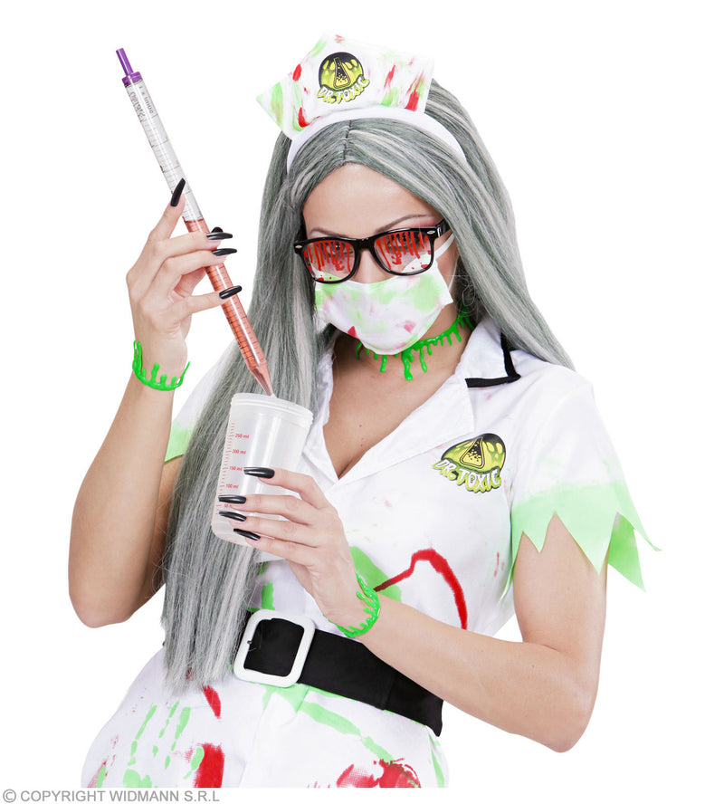 Brille mit Blut befleckt | Schwarz Rot