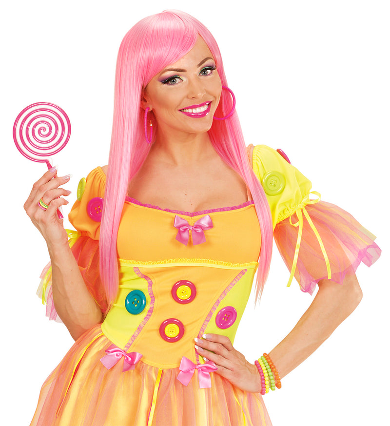 Ohrringe "Discoparty" | Neon Pink - Schmuck 80er Jahre Kostüm