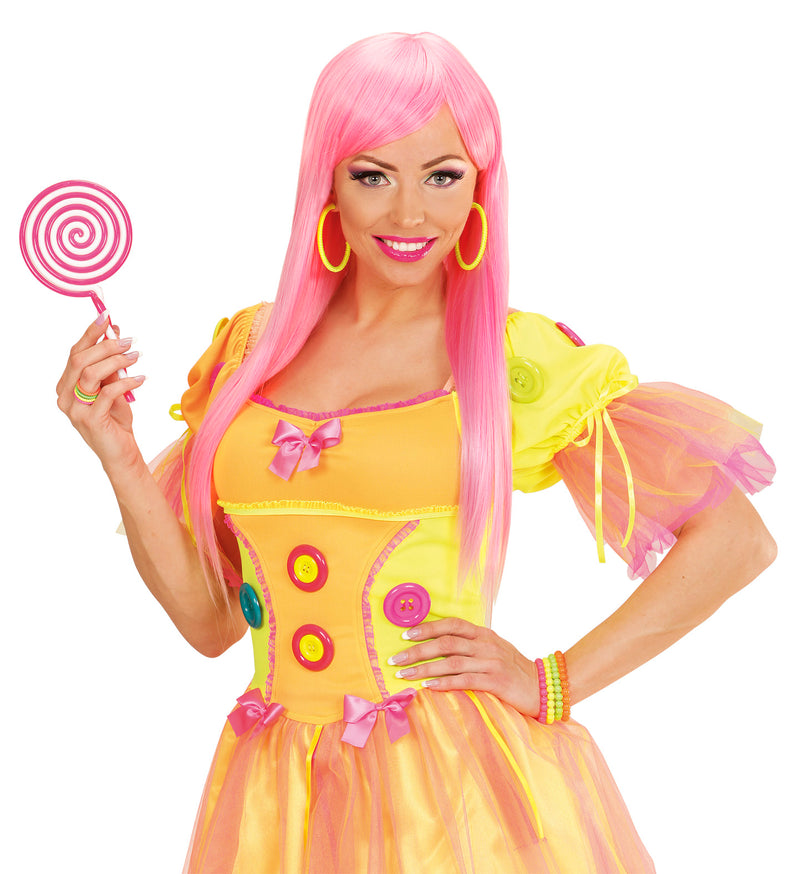 Ohrringe "Discoparty" | Neon Gelb - Schmuck 80er Jahre Kostüm