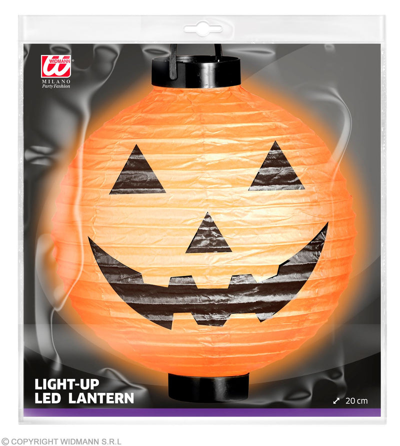 Halloween Deko Laterne "Kürbis" LED 20 cm | Orange