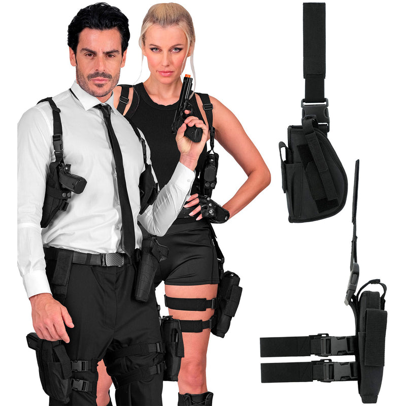 Taktisches Holster für das linke Bein | Schwarz - Zubehör Pistole