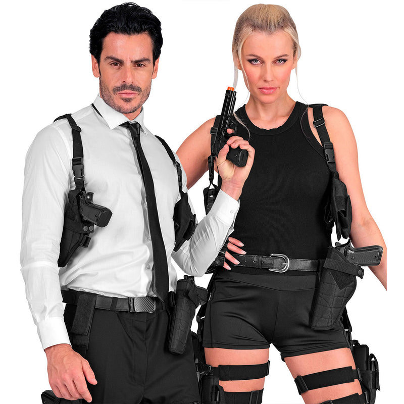 Taktisches Holster | Schwarz - Zubehör Pistole FBI Polizei Spionage