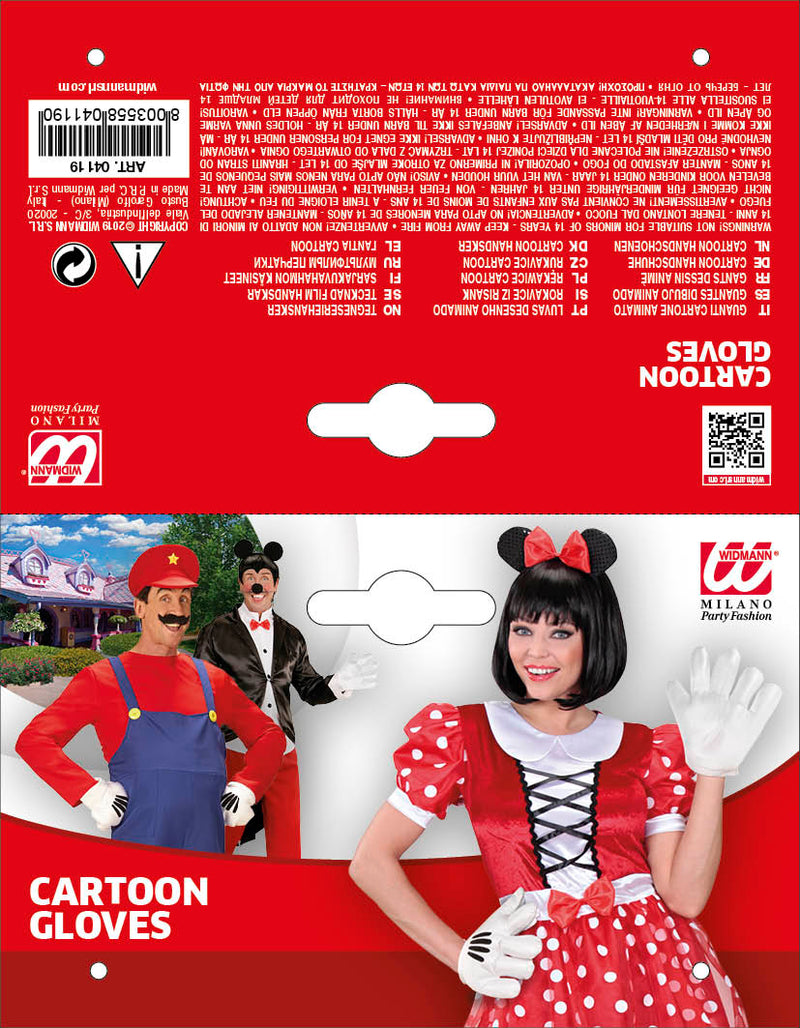 Cartoon Handschuhe | Weiß