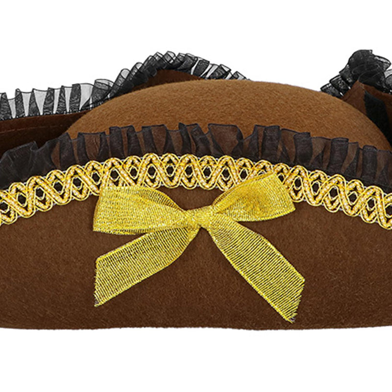 Piratenhut Coral für Damen | Braun - Seeräuberin