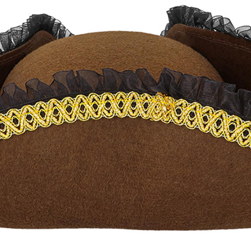 Piratenhut Coral für Damen | Braun - Seeräuberin