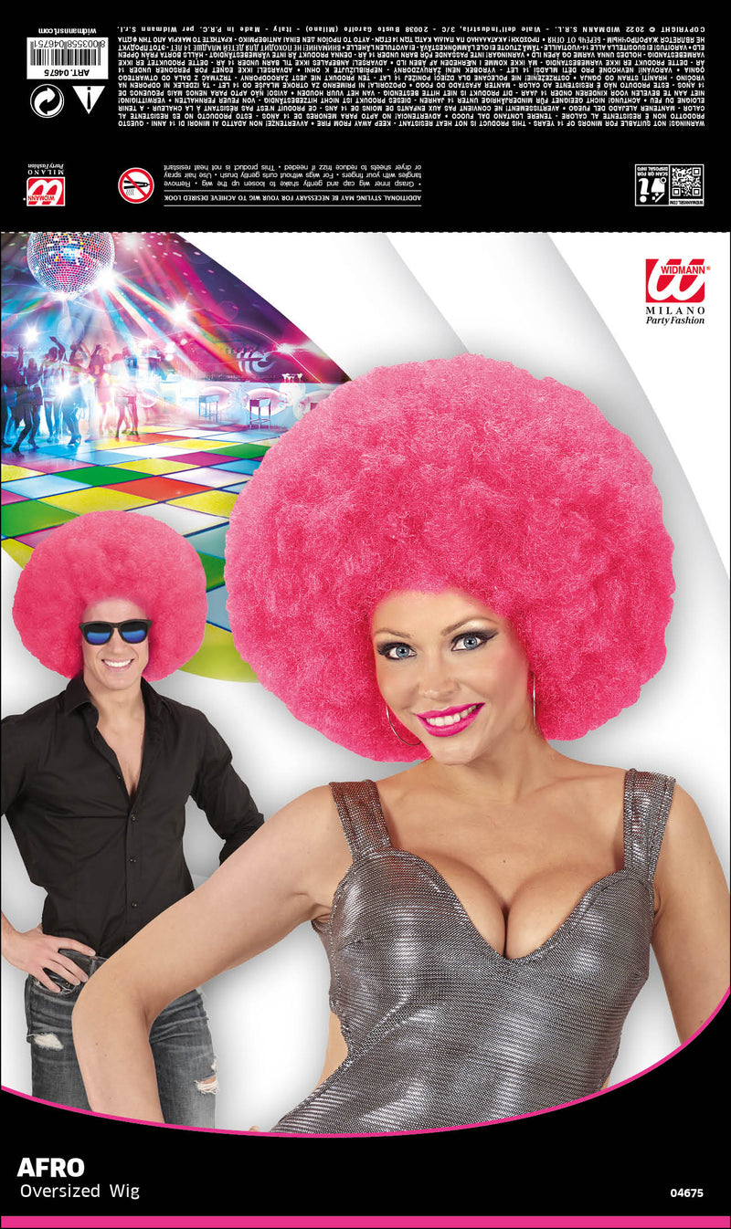 Riesen Afro Perücke für Erwachsene | Pink
