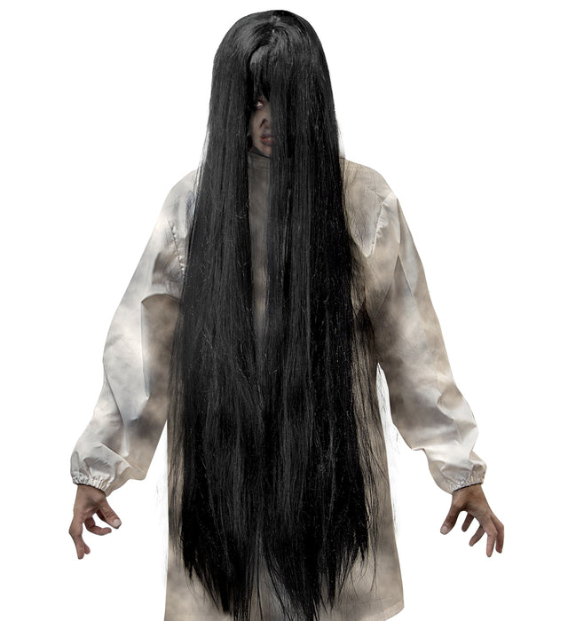 Damen Perücke "Horror Mädchen" 100 cm | Schwarz - Halloween