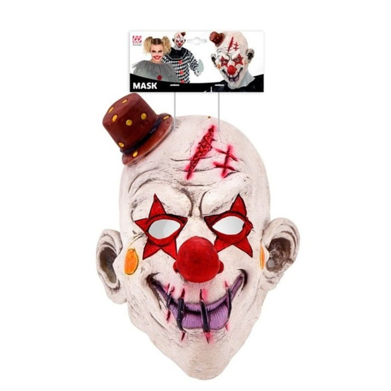 Halloween Maske Horror "Killerclown mit Minihut"