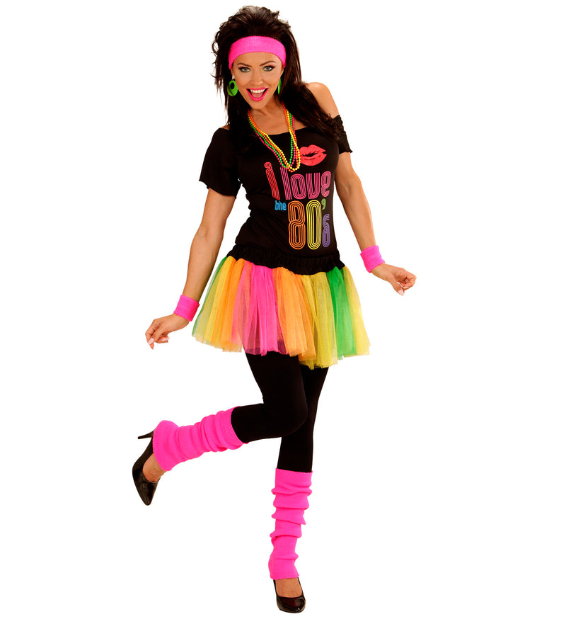 Stulpen | Neon Pink - 80er Jahre Disco Kostüm