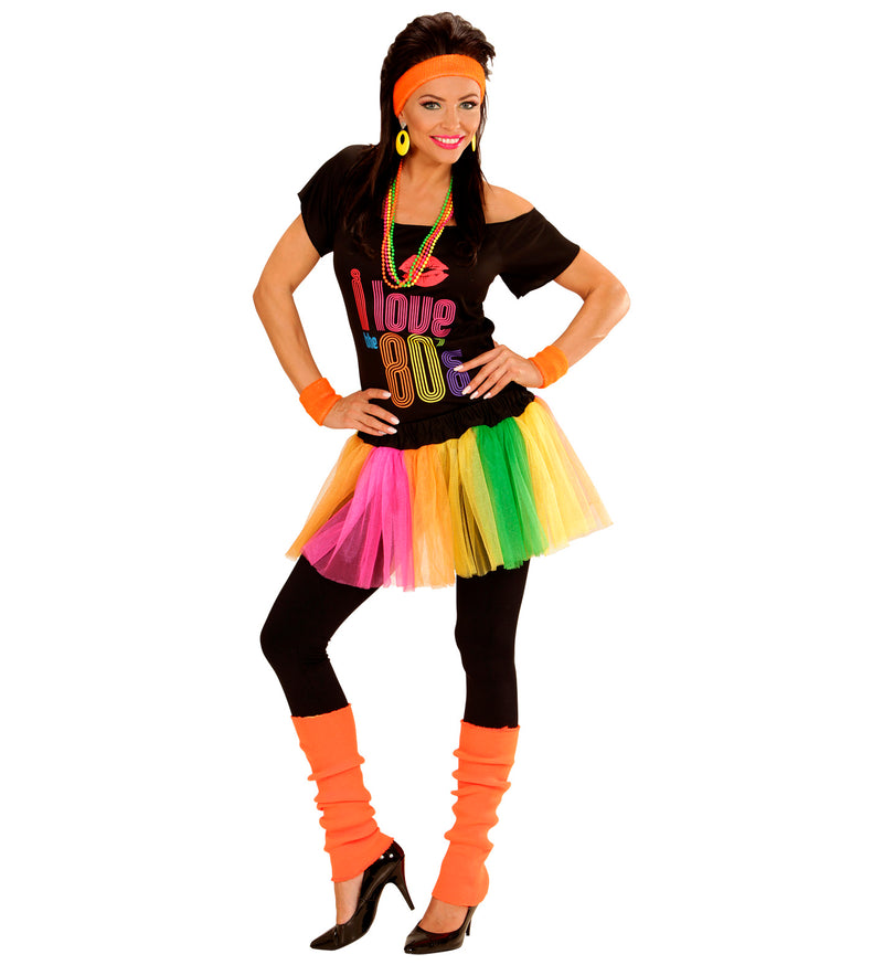 Stulpen | Neon Orange - 80er Jahre Disco Kostüm