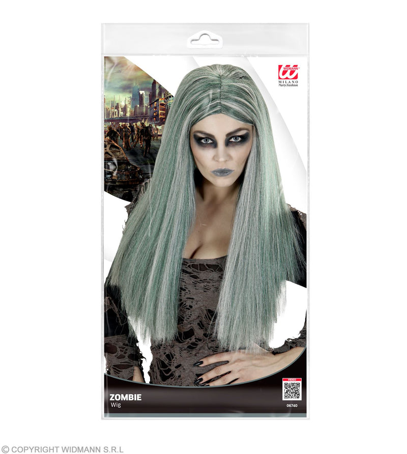 Damen Perücke "Zombie" in Polybag | Grau
